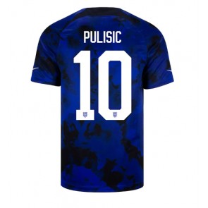 Stany Zjednoczone Christian Pulisic #10 Koszulka Wyjazdowych MŚ 2022 Krótki Rękaw
